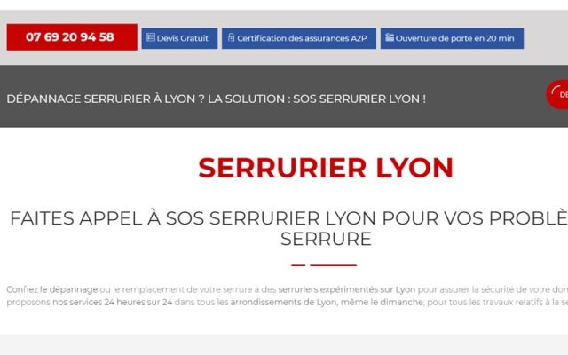 Serrurier d’urgence Lyon